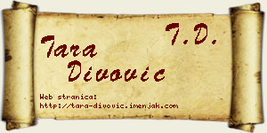 Tara Divović vizit kartica